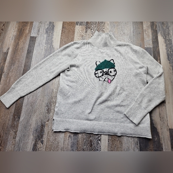 Petite French Bulldog Turtleneck Sweater by LOFT Size Small - Picture 4 of 13